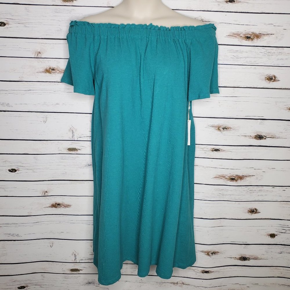 Caslon Teal Green Medium Lounge Cover Up Terry